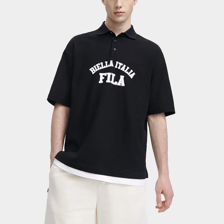 FILA Polo Shirt Unisex Jet Black-2