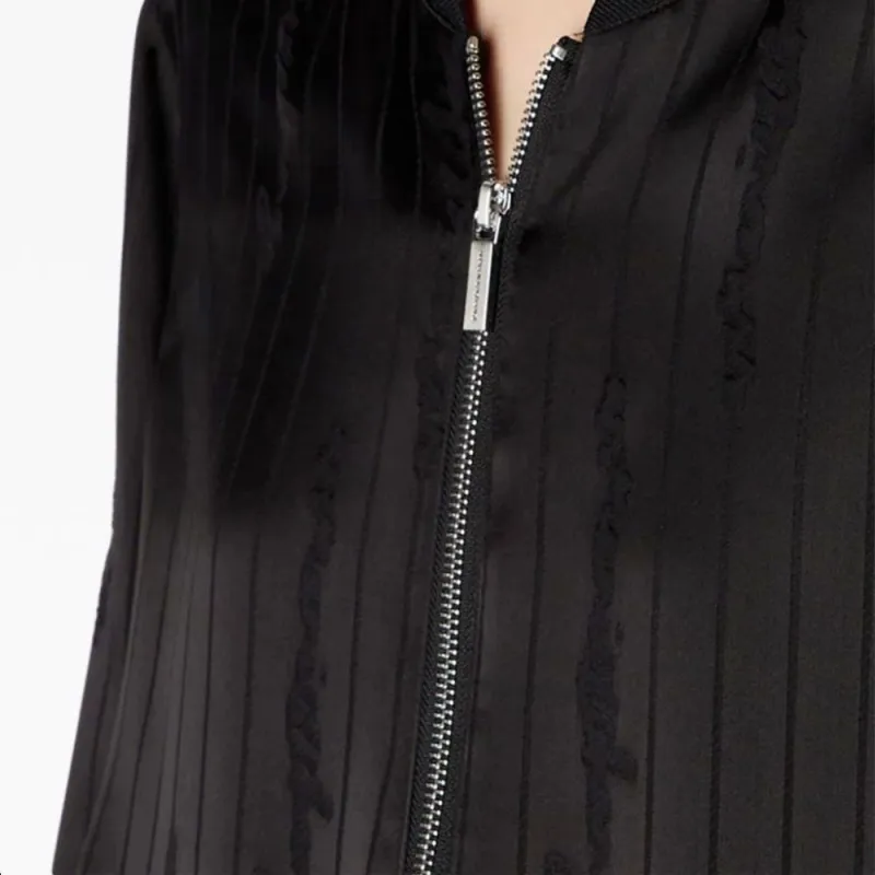 ARMANI EXCHANGE Devorè logo Satin Bomber Jacket-1