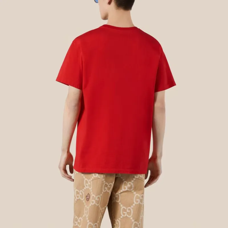 GUCCI T-Shirts Men Red-4