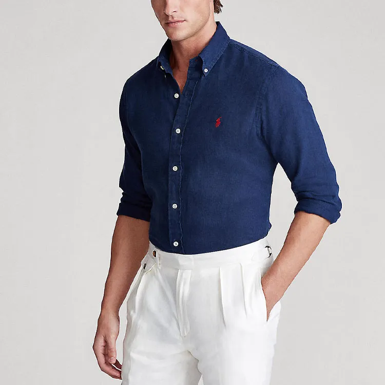 Polo Ralph Lauren SS23 Shirt Men's Navy Blue-3