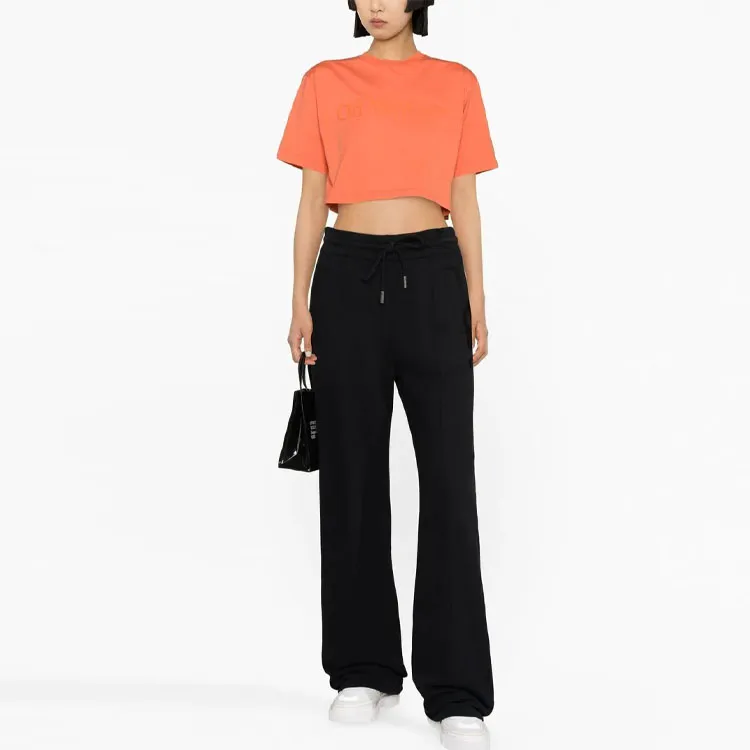 OFF WHITE Laundry Crop T Shirt 'Coral'-1