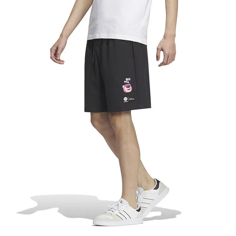 Adidas Neo Adidas Neo X Strawberry Bear Co branded SS23 Casual Shorts Men Black-2