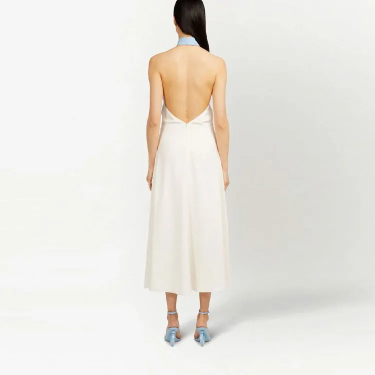 Ferragamo Sleeveless Dresses Women's Light Blue-2