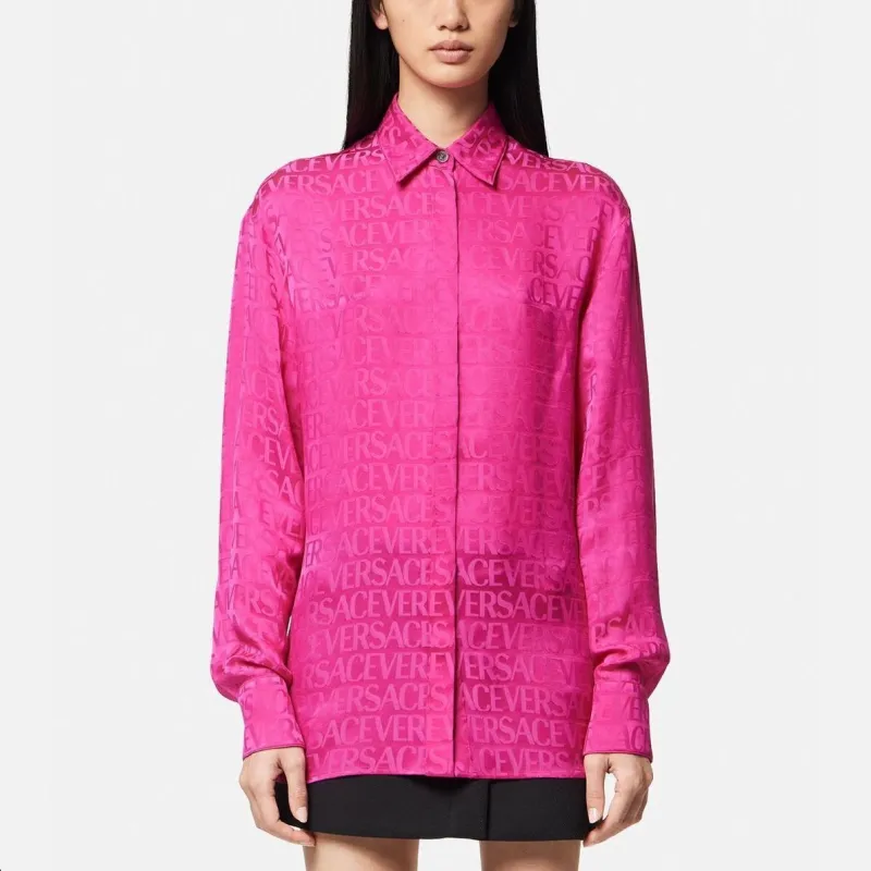 VERSACE Shirts Women's Rose Red-3