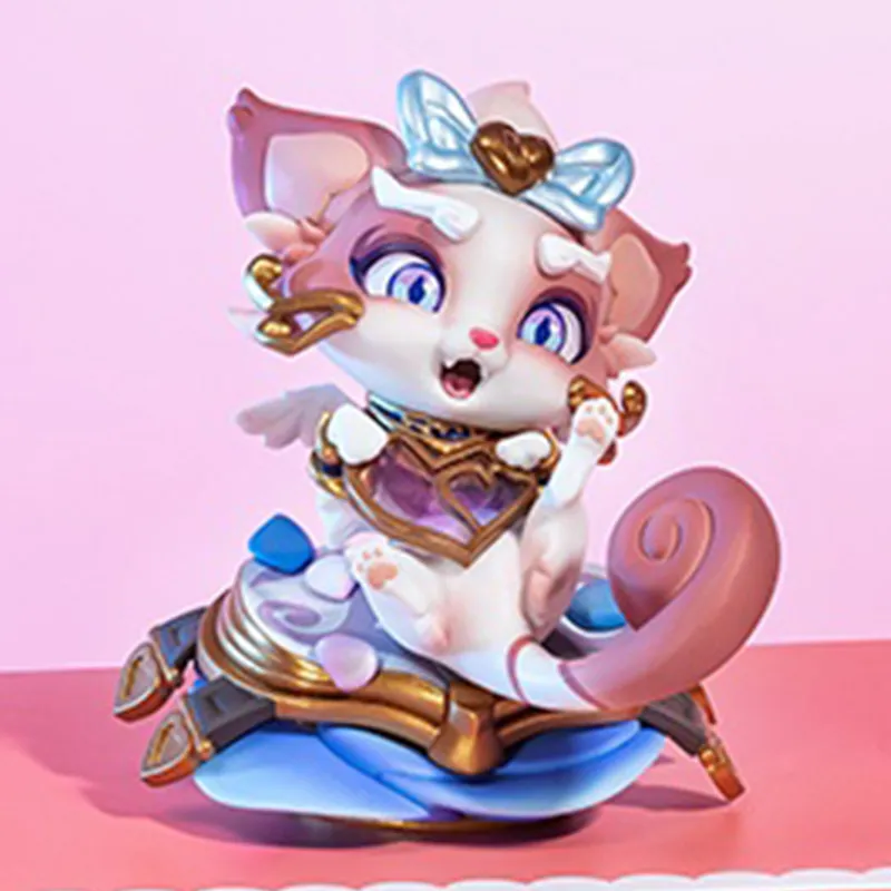 LEAGUE OF LEGENDS Heart Seeking Kitten Yuumi The Magical Cat Aqua Truly Beautiful Chibi Figures Dazzling Color Edition-2