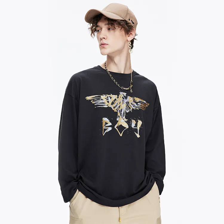 Boy London FW21 Straight Long Sleeved T Shirt Unisex Gray-4
