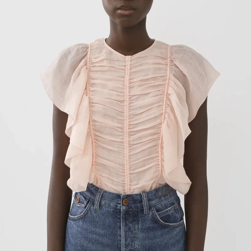 Chloé T Shirts Women's Viola Tricolor Pink-2