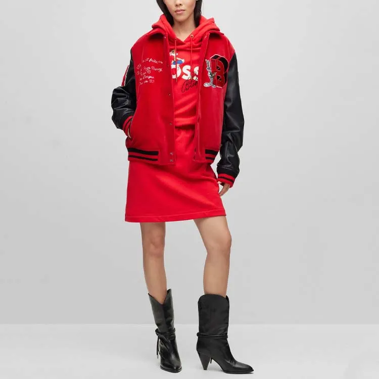 HUGO BOSS HUGO BOSS X LOONEY TUNES SS23 Long Sleeved Dresses Women's Red-1