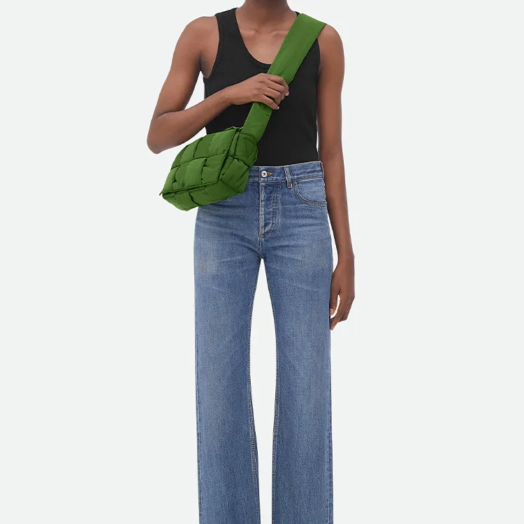 Bottega Veneta Tech Cassette Crossbody Bag Padded Intreccio Avocado-5