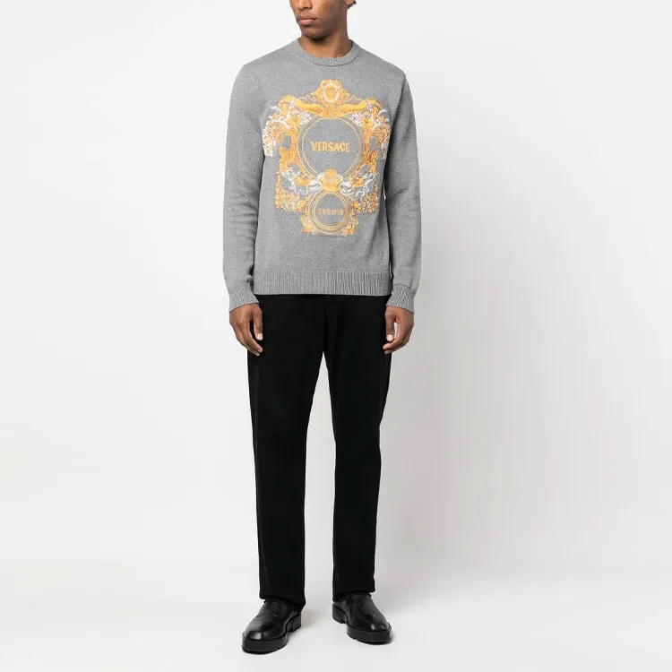 VERSACE Sweaters Men Gray-1