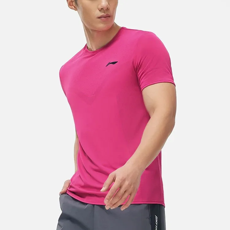 LiNing T Shirt Men's Vibrant Pink-2