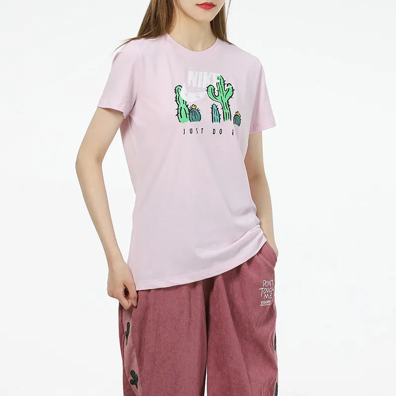 Nike T Shirts Women's Pink-4