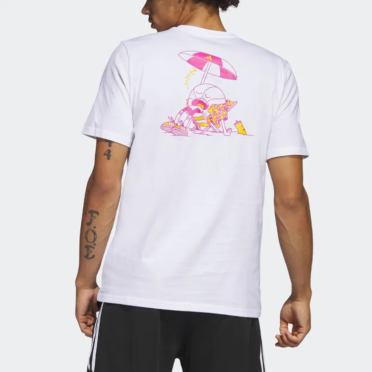 Adidas T Shirts Men White-2