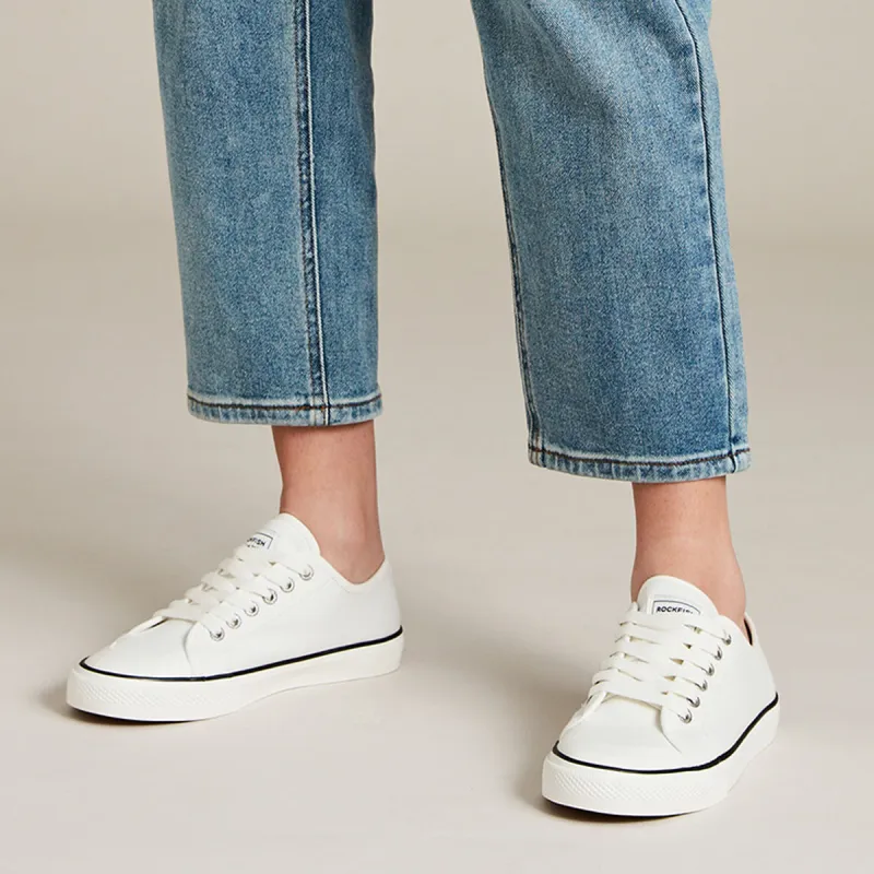 Rockfish Anti Slip Wear Resistant Waterproof And Breathable Low Top Canvas Shoes Unisex Ecru-8