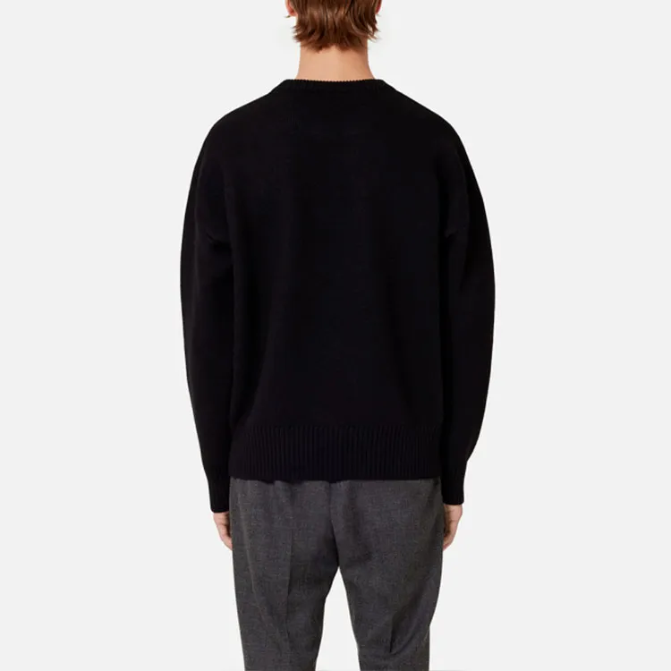 Ami Paris Ami De Coeur Intarsia Merino Wool Oversized Sweater-3
