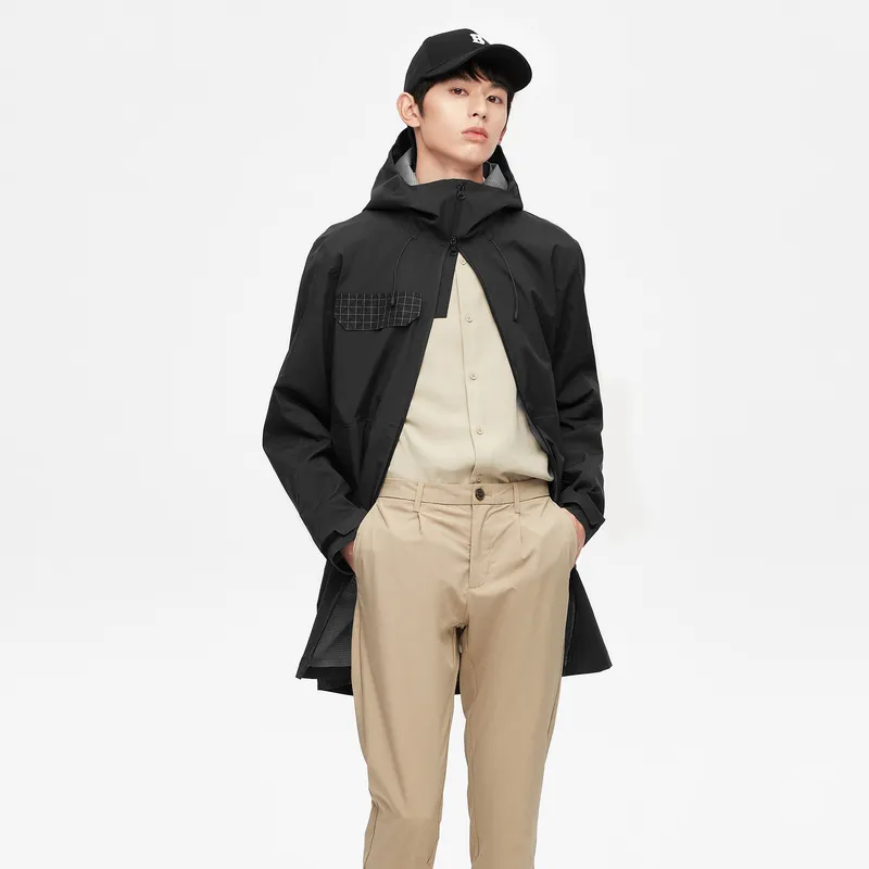 BOSIDENG Loose Fit Thin Jacket Men's Black-3