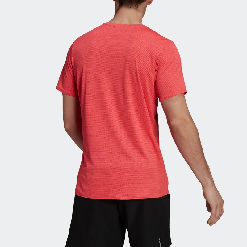 Adidas T Shirts Men Bright Pink Red Fluorescent-1