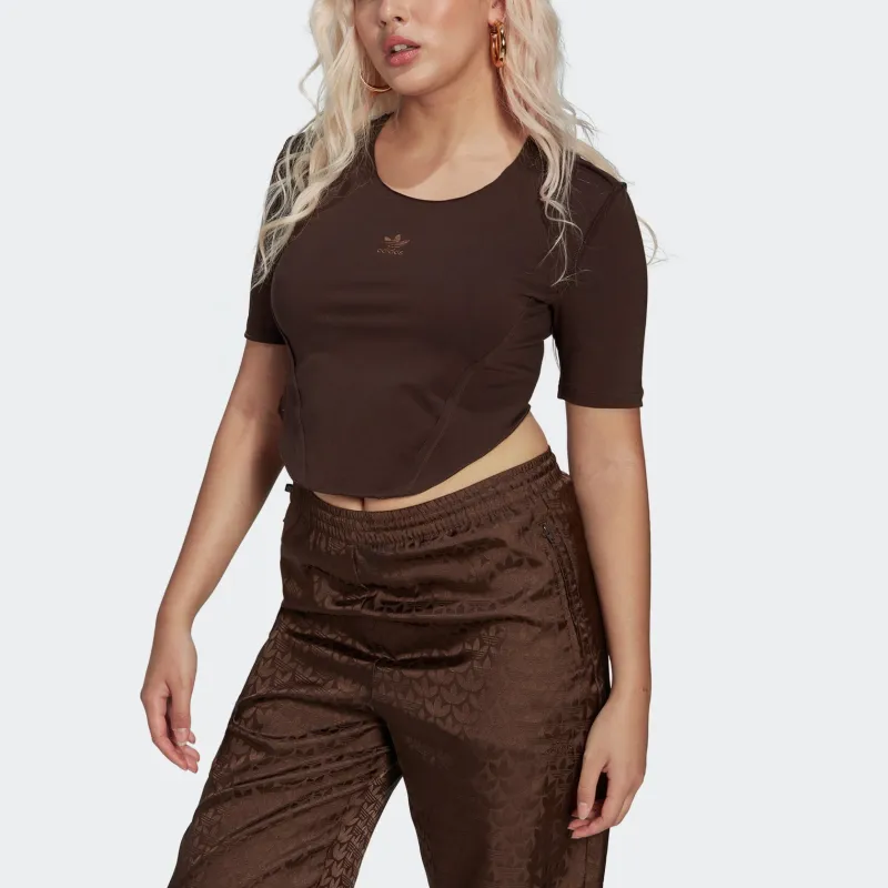 Adidas Originals Crop Tops Women's Brown-2
