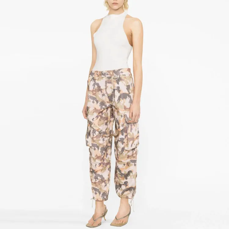 ISABEL MARANT Elore Abstract print Cotton Trousers-3