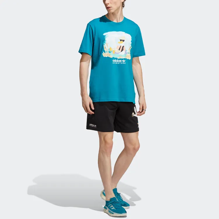Adidas Originals T Shirt Men's Water Duck Green-3