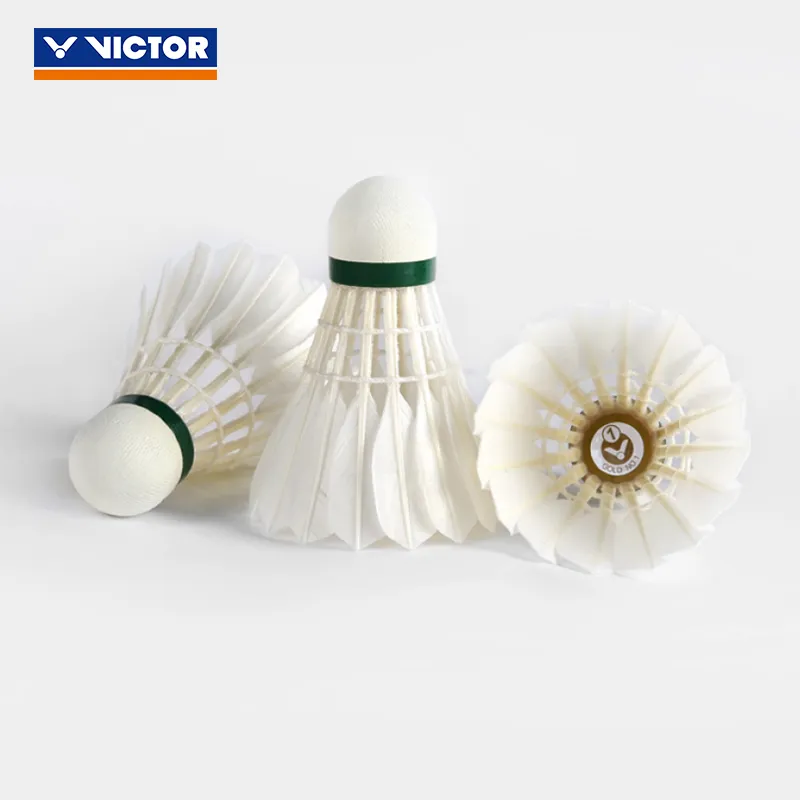 VICTOR Golden Yellow Collection Duck Feather Shuttlecock 12 Pack Water Duck Feather All Round Duck Feather Shuttlecocks-3