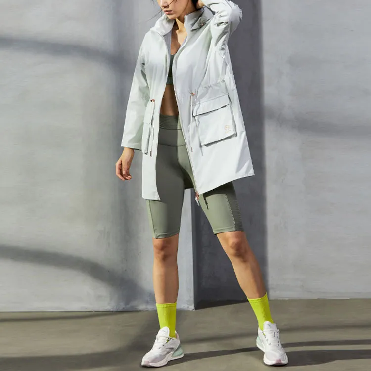 ANTA Variety Training Collection Trench Coats Women's Light Xī Green-2