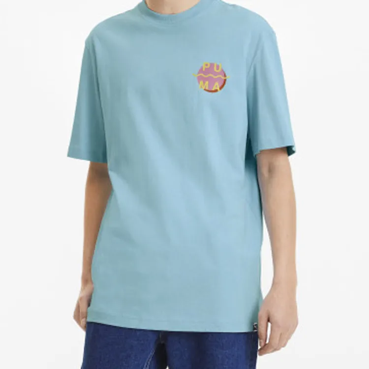 PUMA Set-in Sleeve T-Shirt Men's Sky Blue-3