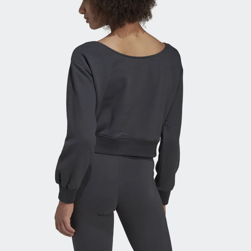 Adidas Originals SLOUCHY CREW Sweatshirt Women's Gray-2