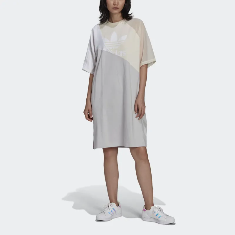 Adidas Originals ADICOLOR Short Sleeved Dresses Women's Yellow White-1