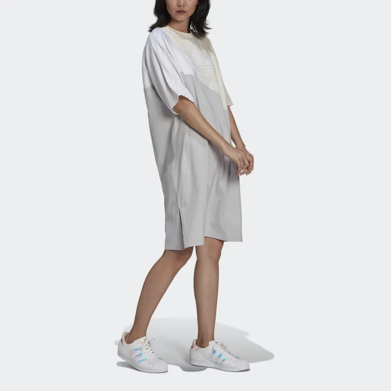 Adidas Originals ADICOLOR Short Sleeved Dresses Women's Yellow White-3