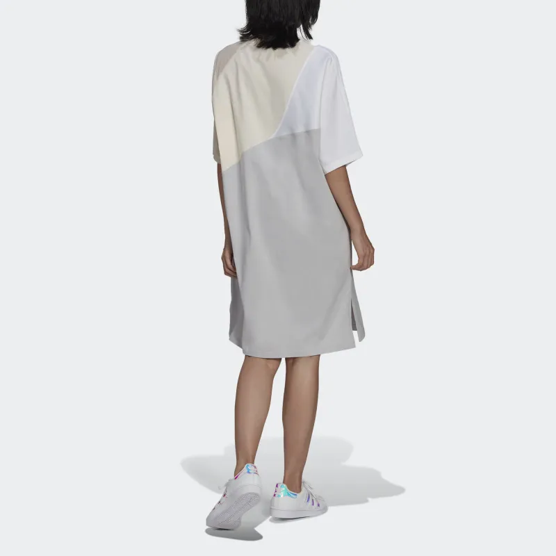 Adidas Originals ADICOLOR Short Sleeved Dresses Women's Yellow White-2