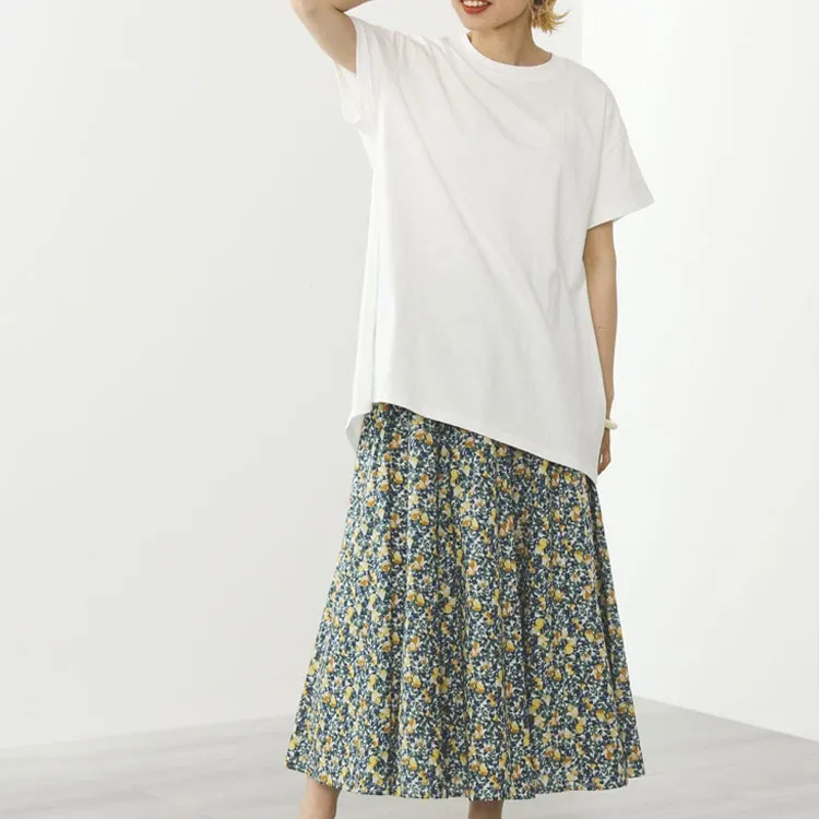 Beams T Shirts Women's Gray White-2