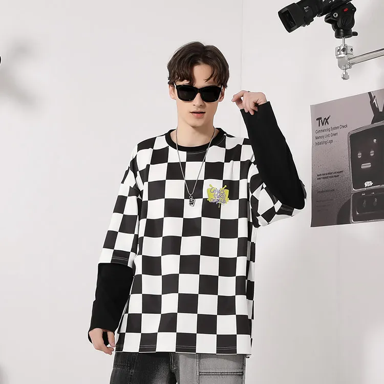 TVX Sweatshirts Unisex Black White Plaid-2