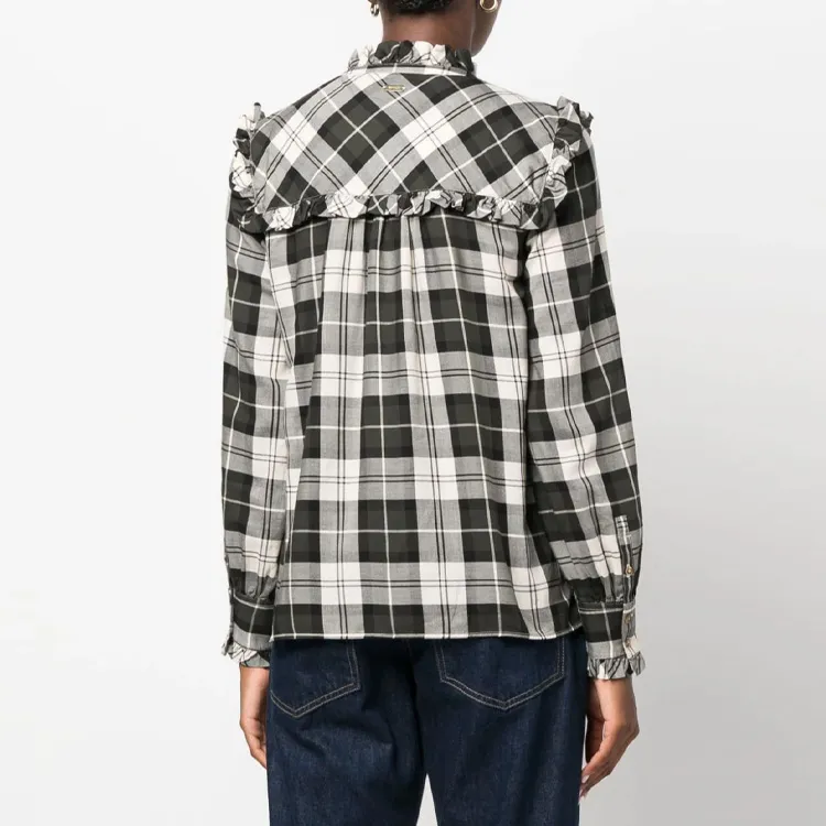 BARBOUR Shirts Women's Black/White-2