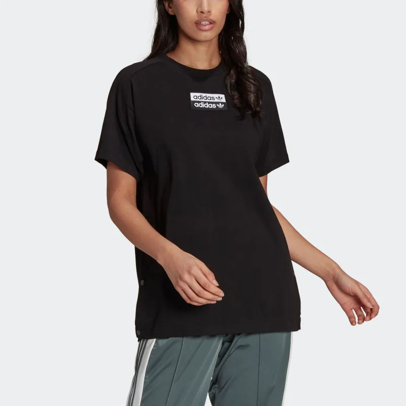 Adidas Originals Set in Sleeve T Shirt Women's Black-1
