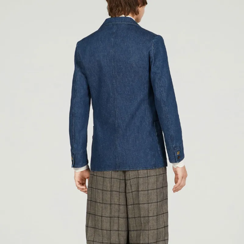 GUCCI SS23 Business Suit Coat Men's Dark Blue-4