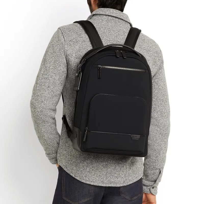 TUMI TUMI-Harrison Leather Backpack Regular Men's Carbon Gray-4