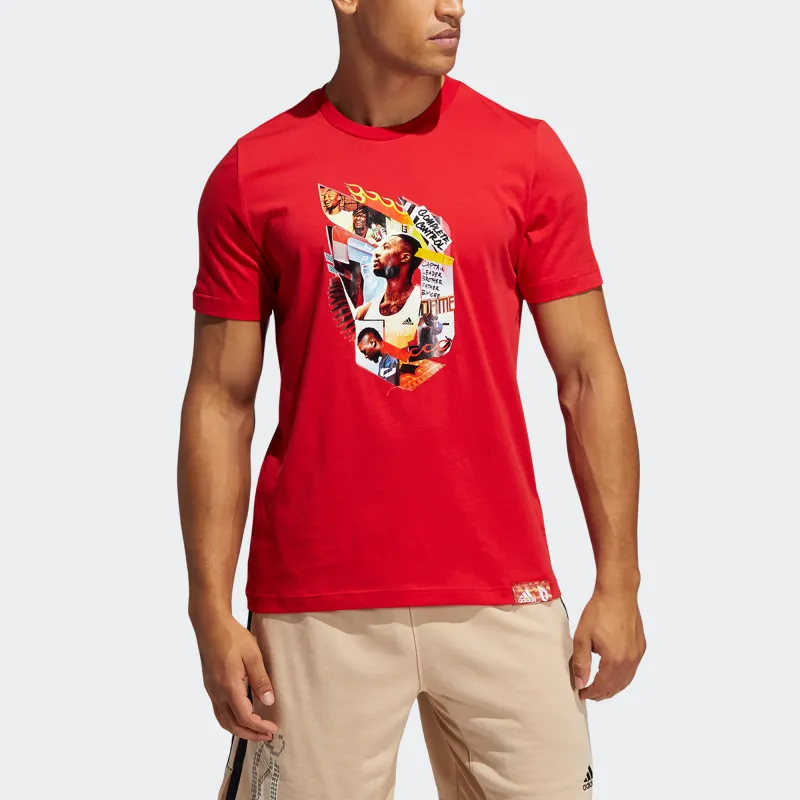 Adidas T Shirts Men Red-3