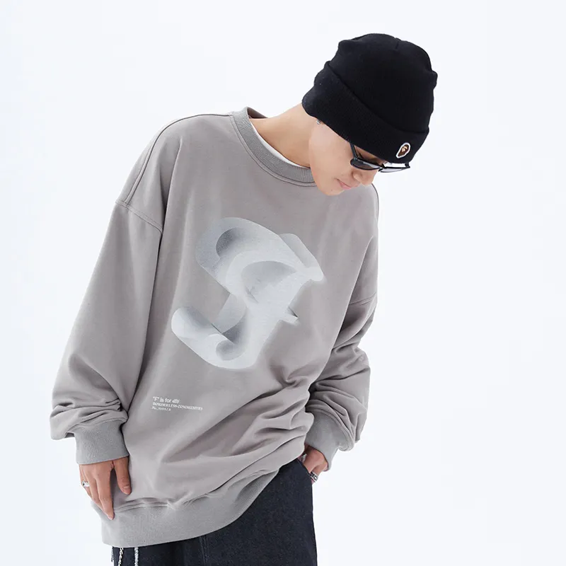 F426 Crew Neck Loose Fit Sweatshirt Unisex-3