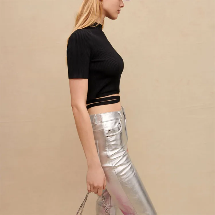 Maje Criss-cross Cropped Top-3