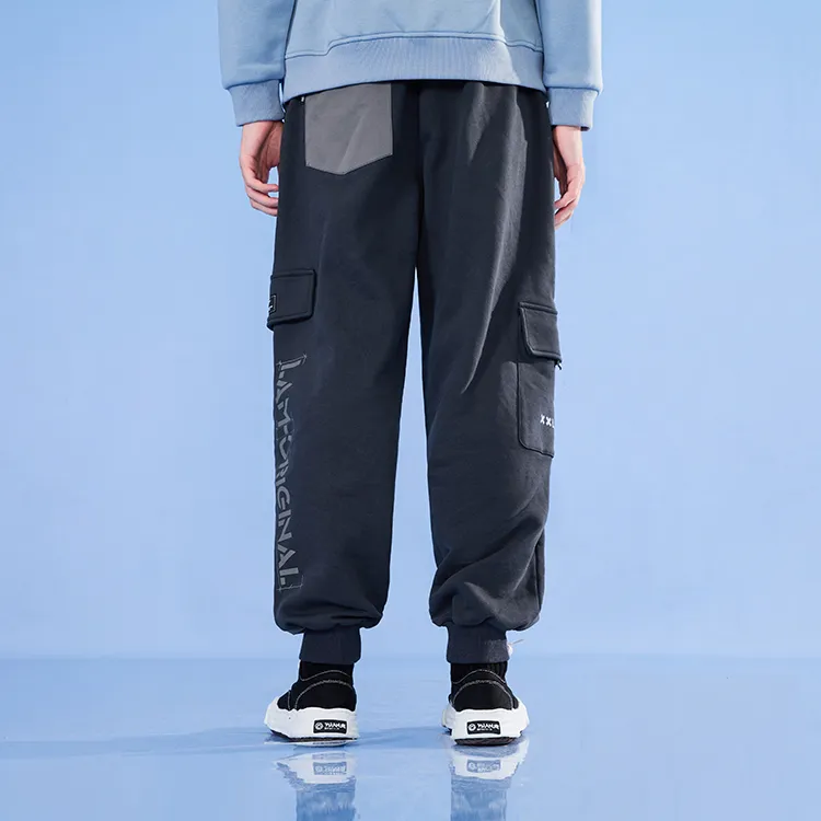 LAMLICKA Knitted Sports Pants Unisex Gray-3