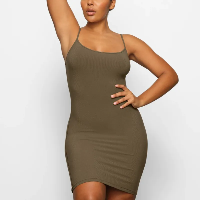 Skims Slip Dresses Women's Army Green/ARMY-1