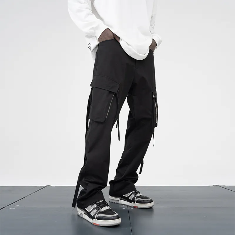 HARSH AND CRUEL Cargo Pants Unisex Black-2