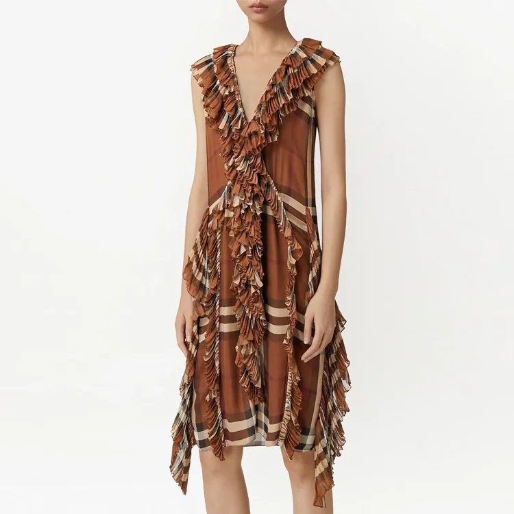Burberry SS22 Sleeveless Dress Women's Khaki-2