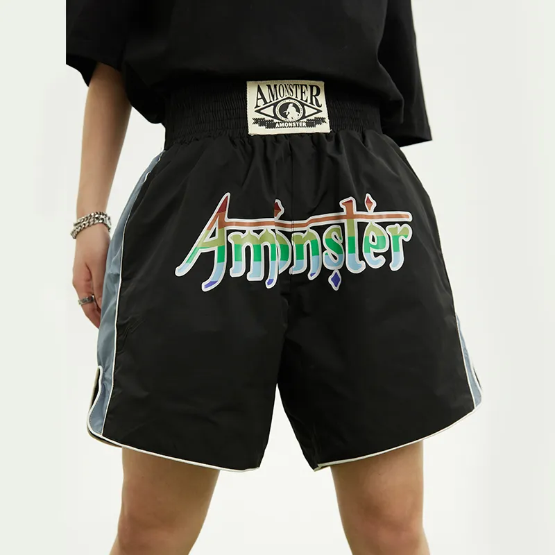 AMONSTER Loose Fit Shorts Unisex Black-3