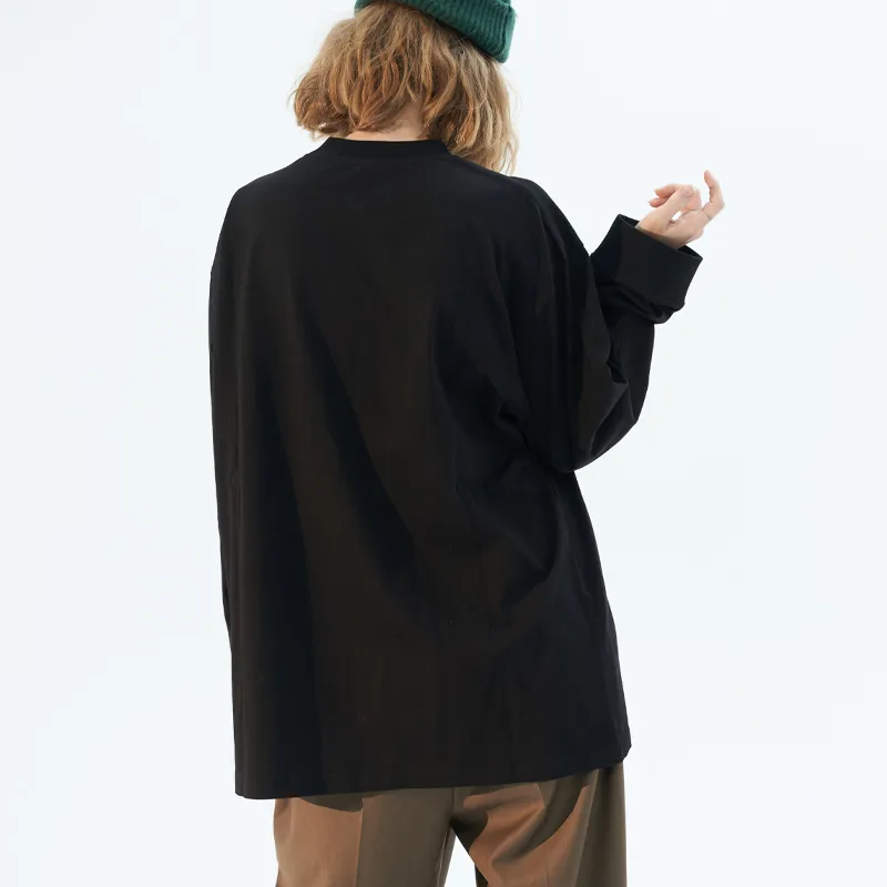 MODITEC Straight Long-Sleeved T-Shirt Unisex Black-3