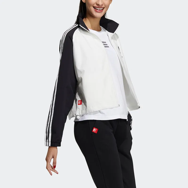 Adidas Neo Retro Jackets Coat Women's Black White-2