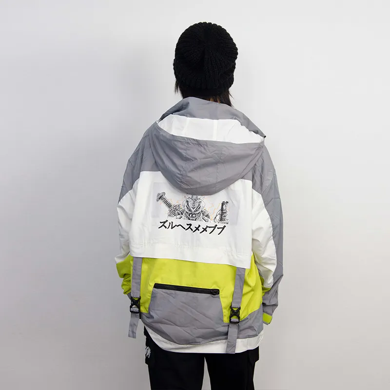 Clubxxhh Loose Fit Jacket Unisex Gray-3