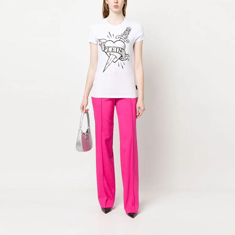 PHILIPP PLEIN Logo print Shoulder pads Tank Top-1