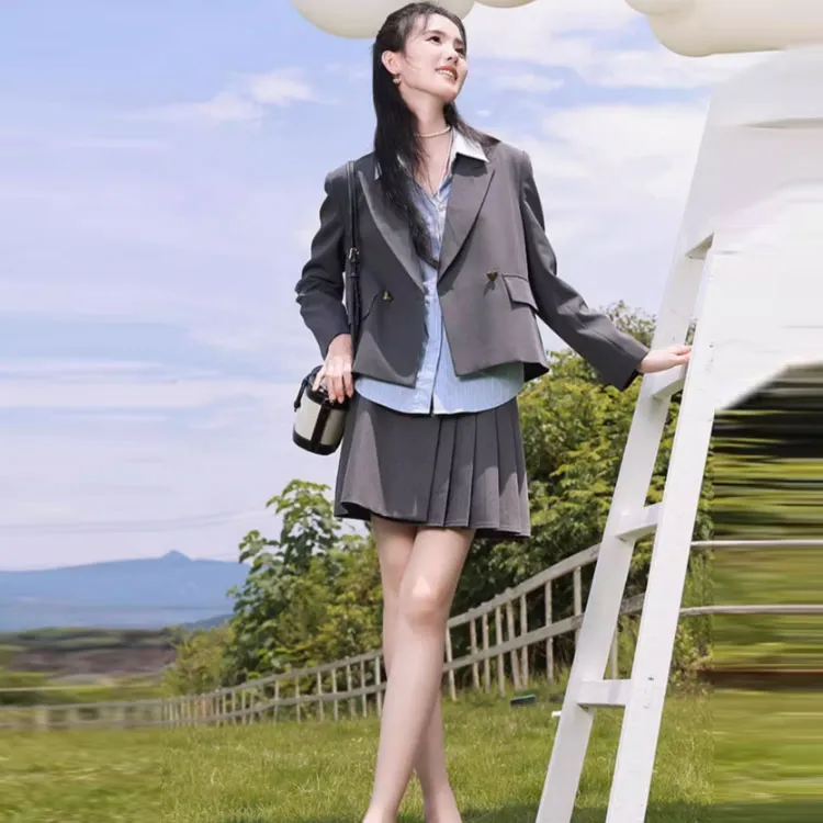 XIANGYING Business Suits Women's Gray-1